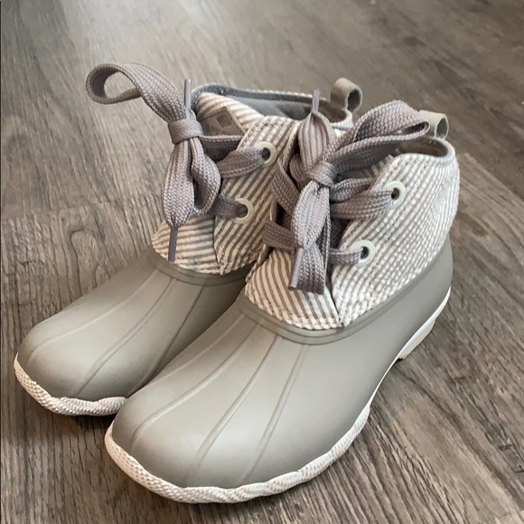 mint sperry duck boots